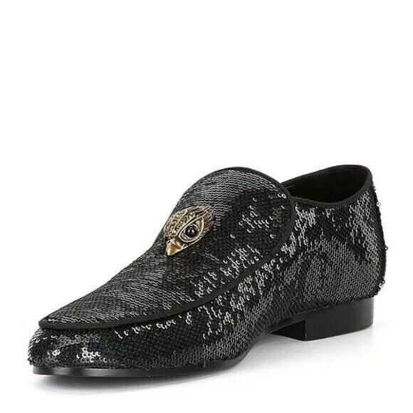 Kurt Geiger London‎ Men\'s Black Hugh Eagle Sequin Slip-On Dress Loafers 41 US 8 main image 4
